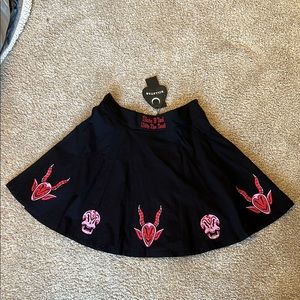 Killstar Black and Pink Skirt